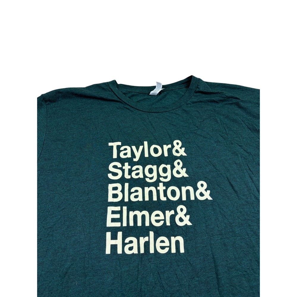 Buffalo Trace Distillery Mens 3XL T-Shirt Heather Teal Master Distillers Names